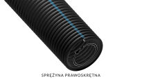 Sprężyna do bramy drut Ø 9,5mm średnica wew. 95mm prawoskrętna czarna - cena za metr bieżący