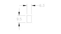 Klin wygięty do wałków pustych z rowkiem 6,3mm/9,5mm L=75mm Flexi Force nr kat. 712B-75