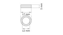 Pierścień dystansowy 5mm oś rolki 12mm.