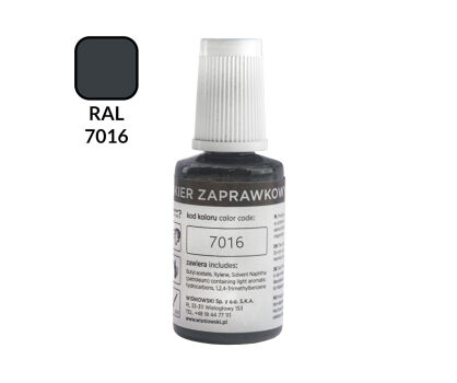 Lakier zaprawkowy RAL 7016 MAT z pędzelkiem 25ml Wiśniowski nr kat. 96668