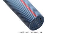 Sprężyna do bramy drut Ø 8,0mm średnica wew. 95mm lewoskrętna kulowana - cena za metr bieżący